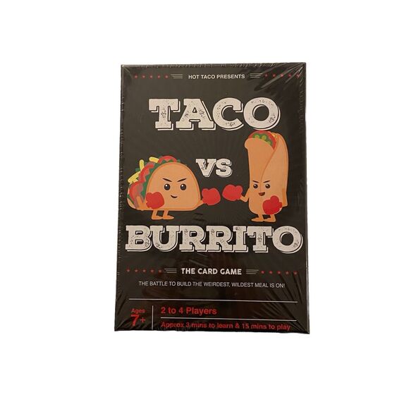 Taco vs. Burrito The Party Card Game Hot Taco Ages 7+ Brand New In Plastic - Picture 1 of 5